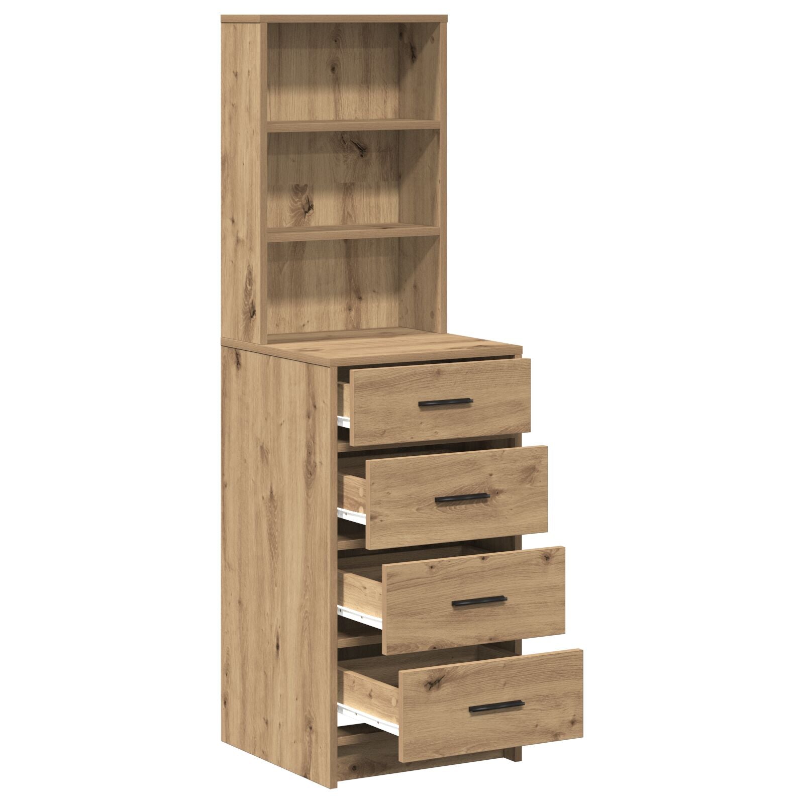 Hoogkast 40X41X135 Cm Bewerkt Hout Ambachtelijk eiken