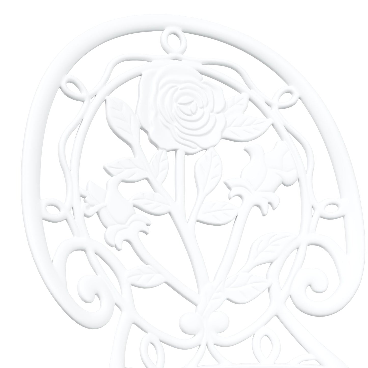 3-Delig Tuin Bistro Set Te Gietaluminium Wit