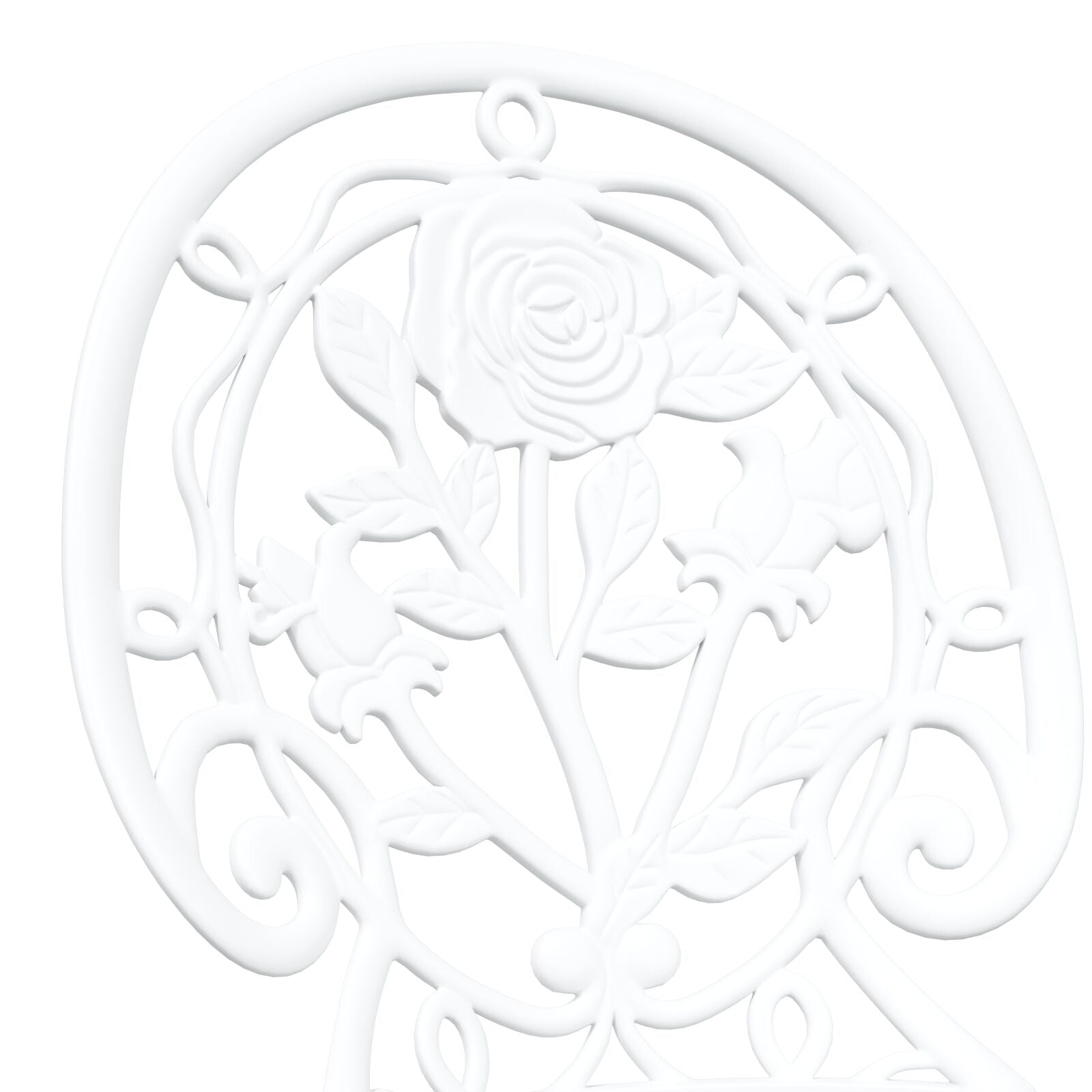 3-Delig Tuin Bistro Set Te Gietaluminium Wit