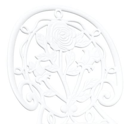 3-Delig Tuin Bistro Set Te Gietaluminium Wit