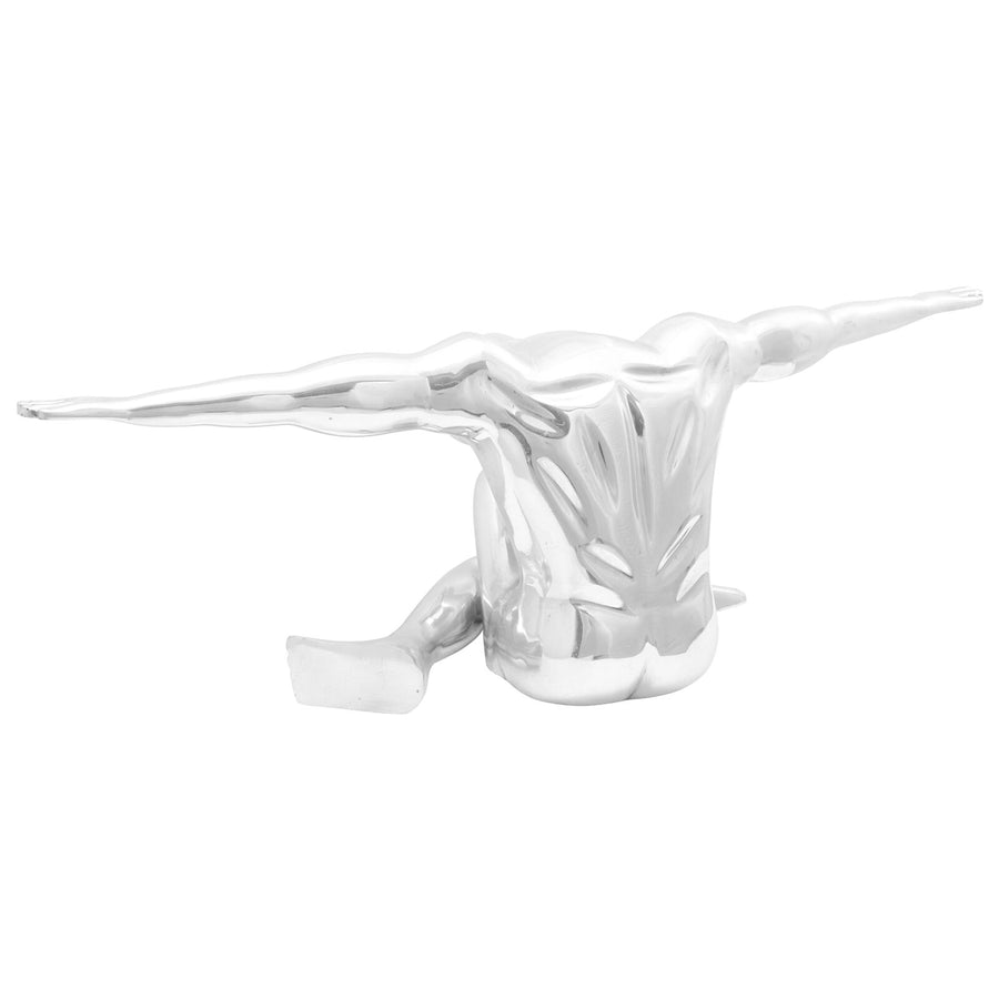 Beeldhouwwerk Zilver 91,5X32X33 Cm Aluminium Denker Grote denker