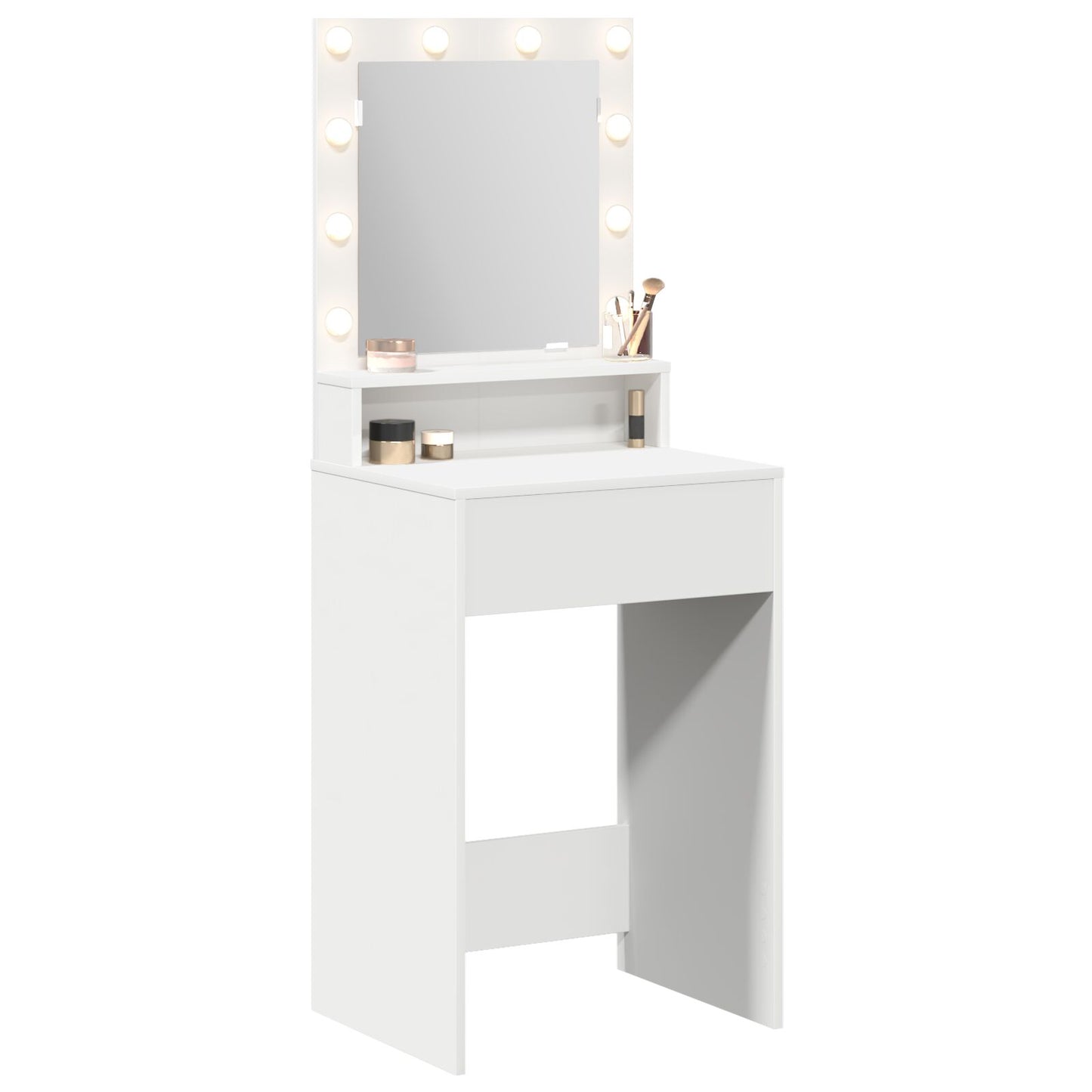 Kaptafel Met Led-Verlichting - - Wit 50 x 41 x 135 cm