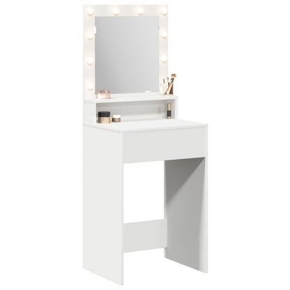 Kaptafel Met Led-Verlichting - - Wit 50 x 41 x 135 cm