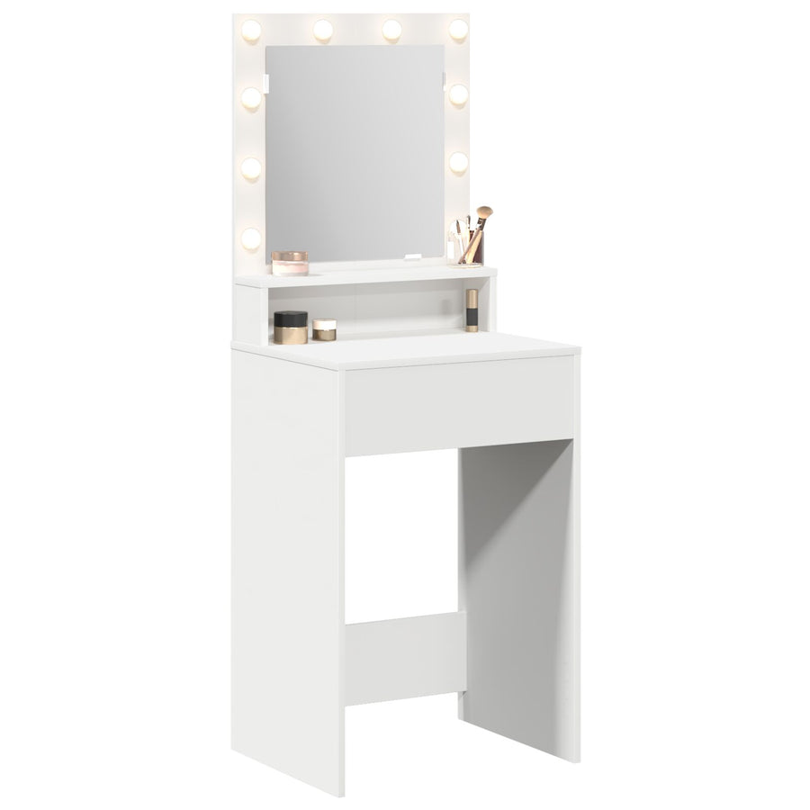 Kaptafel Met Led-Verlichting - - Wit 50 x 41 x 135 cm