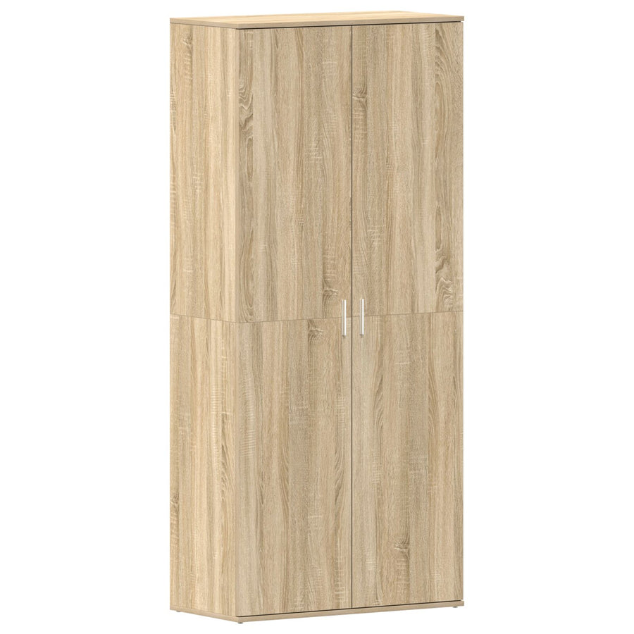 Schoenenkast Sonoma Eik 80x39x180 cm Samengesteld Hout
