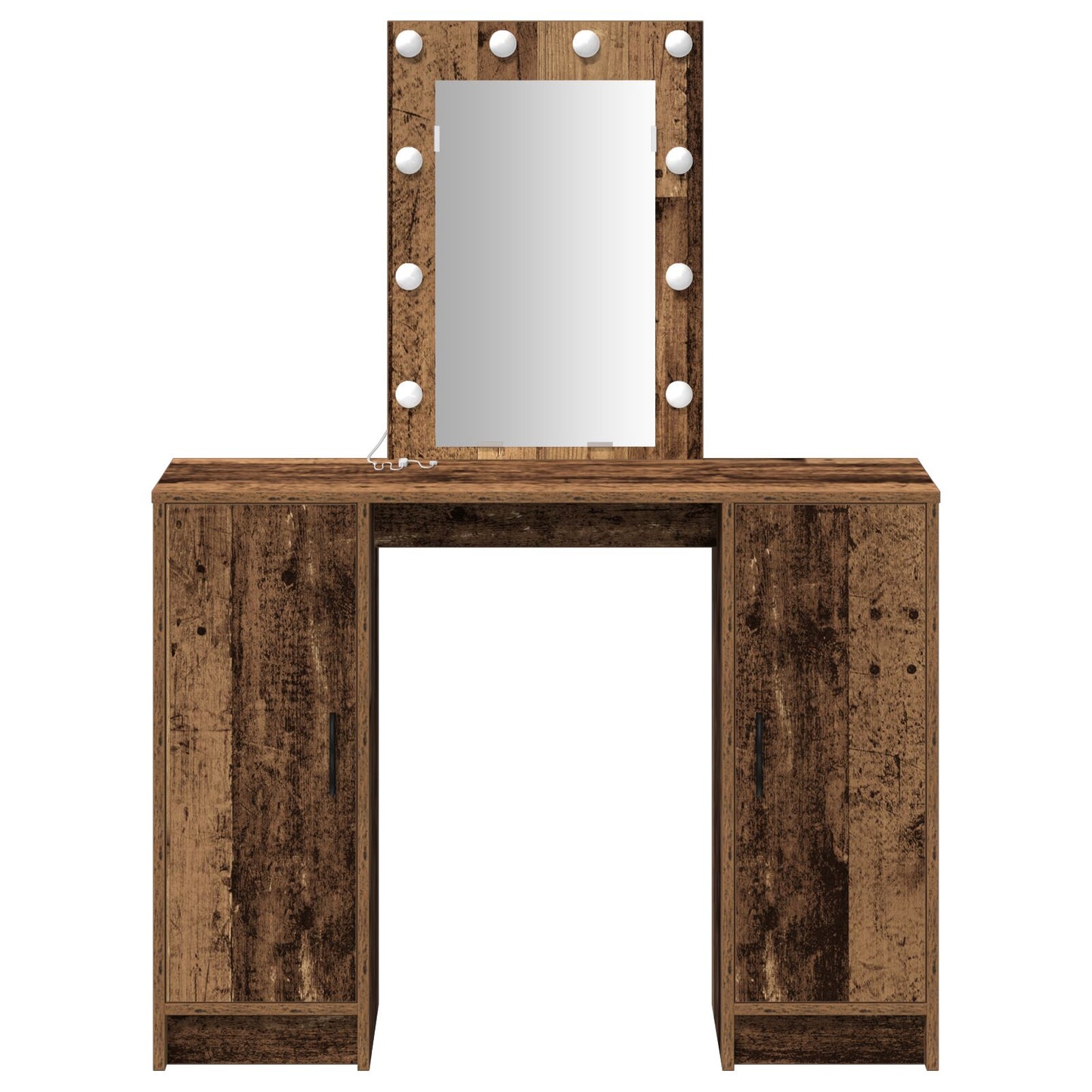 Kaptafel Met Led-Verlichting 102X33X135 Cm Oud hout
