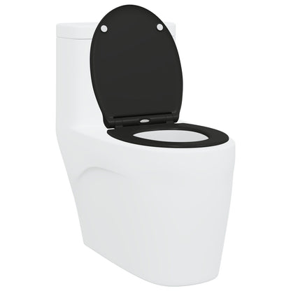 Quick Release Toiletseat Met Soft Close Duroplast Zwart