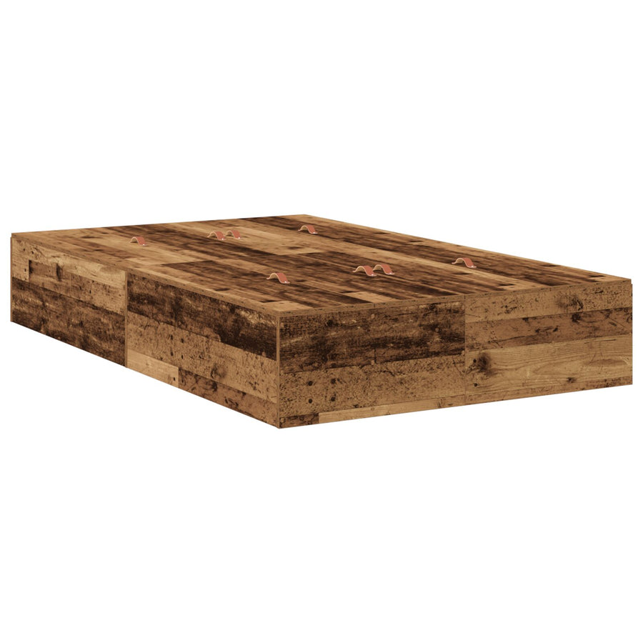 Opbergbedframe Oud Hout 120 x 190 cm