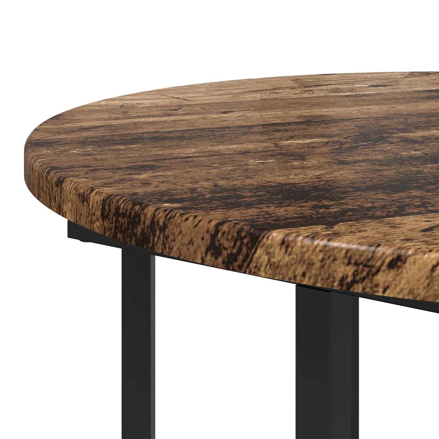 Bijzettafeltjes 2 Stuks Combinatie Van Hout En Metaal Oud Hout