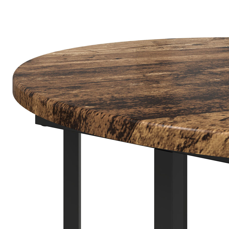 Bijzettafeltjes 2 Stuks Combinatie Van Hout En Metaal Oud Hout