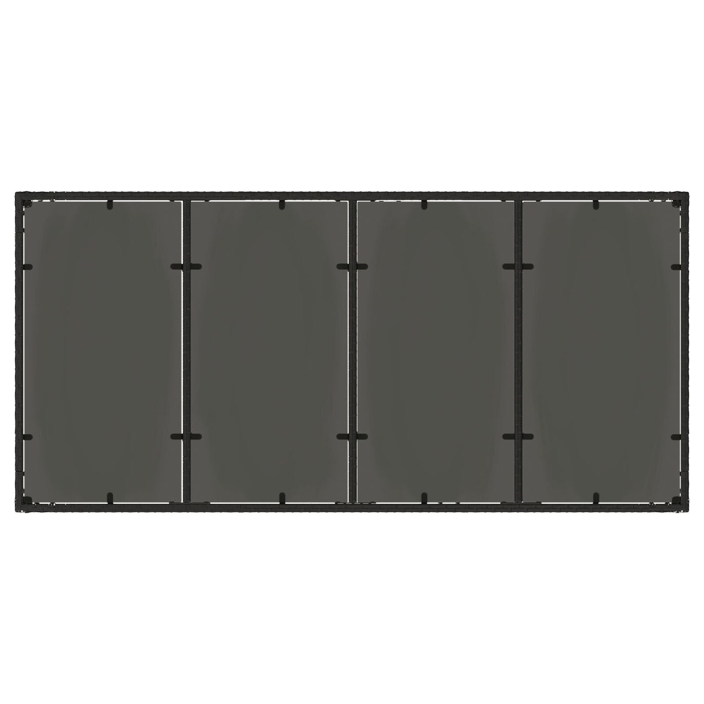 Tuin Eetset Van 7 Stuks Met Kussens Zwart Poly Rattan