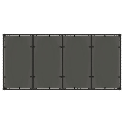 Tuin Eetset Van 7 Stuks Met Kussens Zwart Poly Rattan