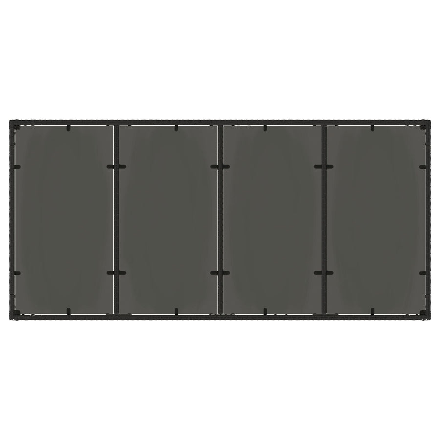 Tuin Eetset Van 7 Stuks Met Kussens Zwart Poly Rattan