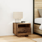 Nachtkastje 2 stuks 40x39x37 cm oud hout