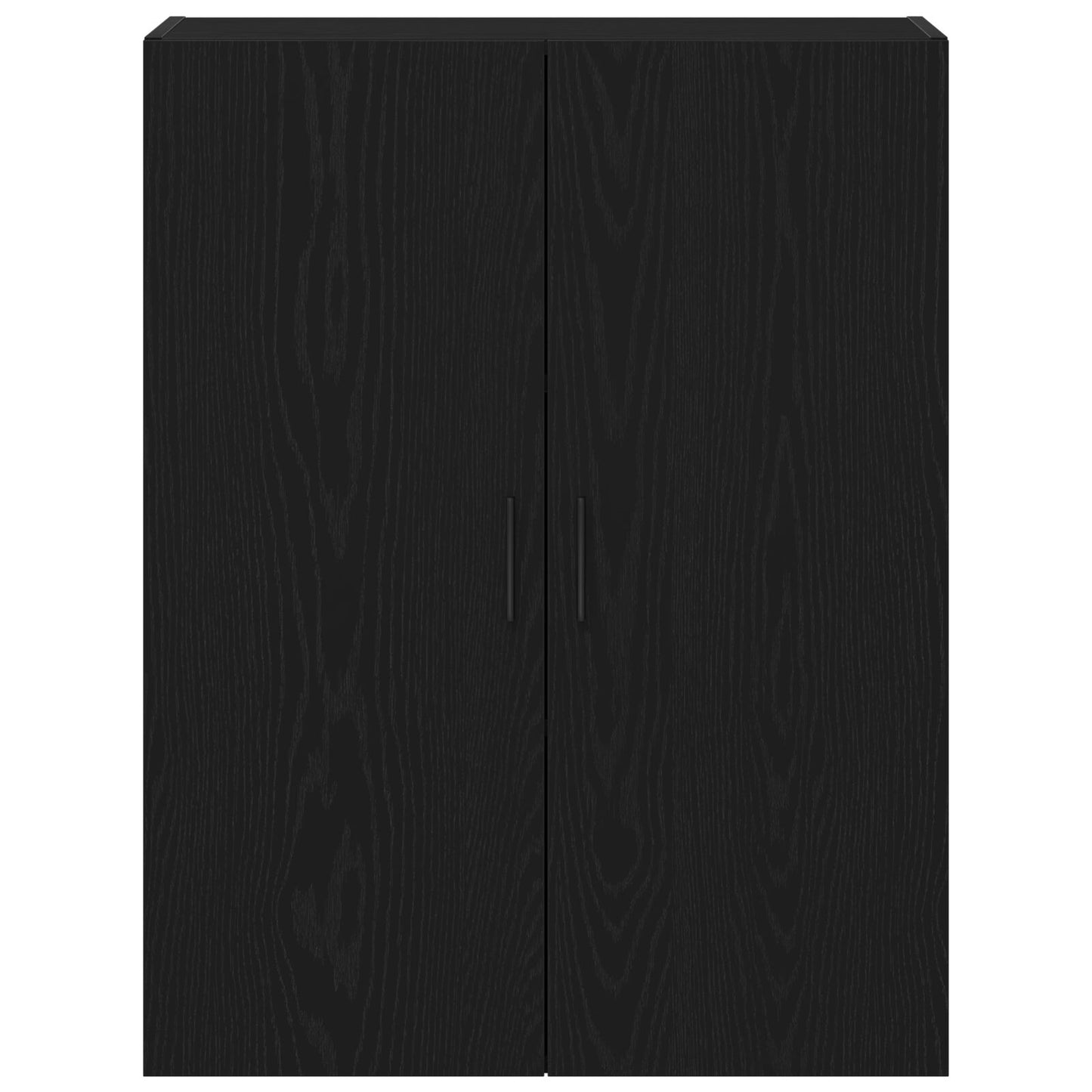 Wandkast 69,5X34X90 Cm Gelaagd Hout Zwart eiken