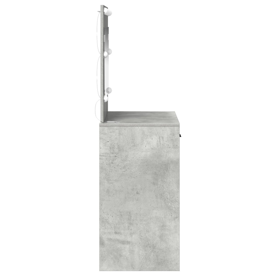 Kaptafel Met Led-Verlichting 78,5X41X135 Cm Beton grijs 78.5 x 41 x 135 cm