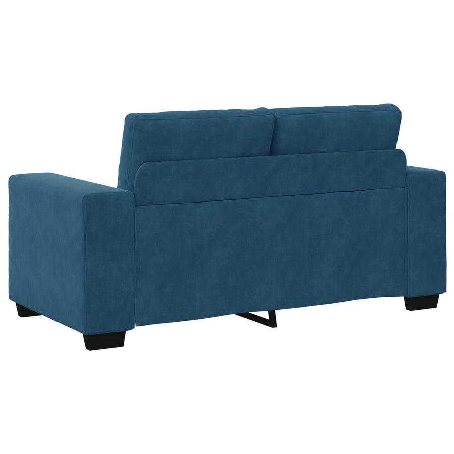 Loveseat Bank Fluweel Fluwelen Blauw 120 cm