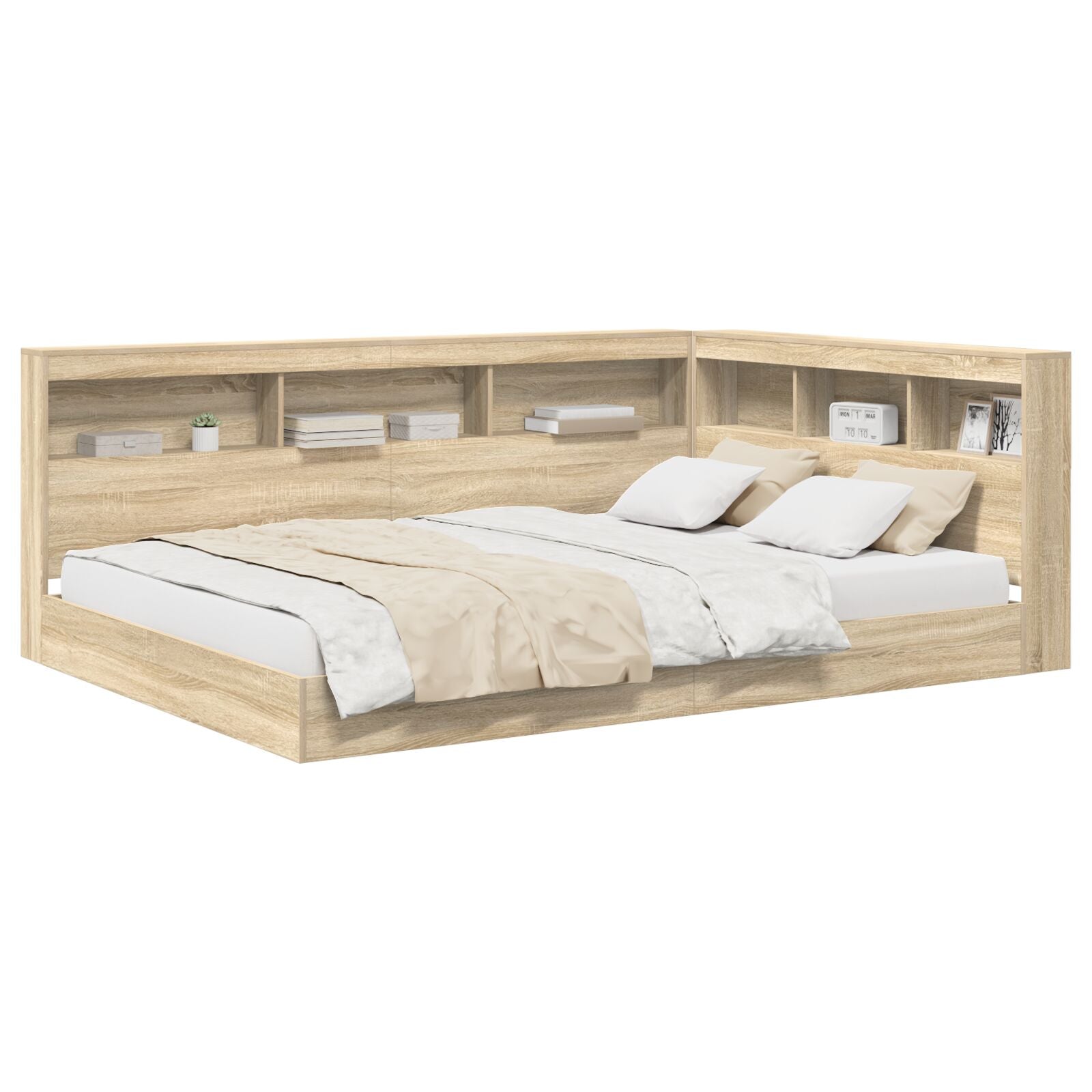 Boekenkastbed Sonoma Eiken 160x200 cm Geperst Hout