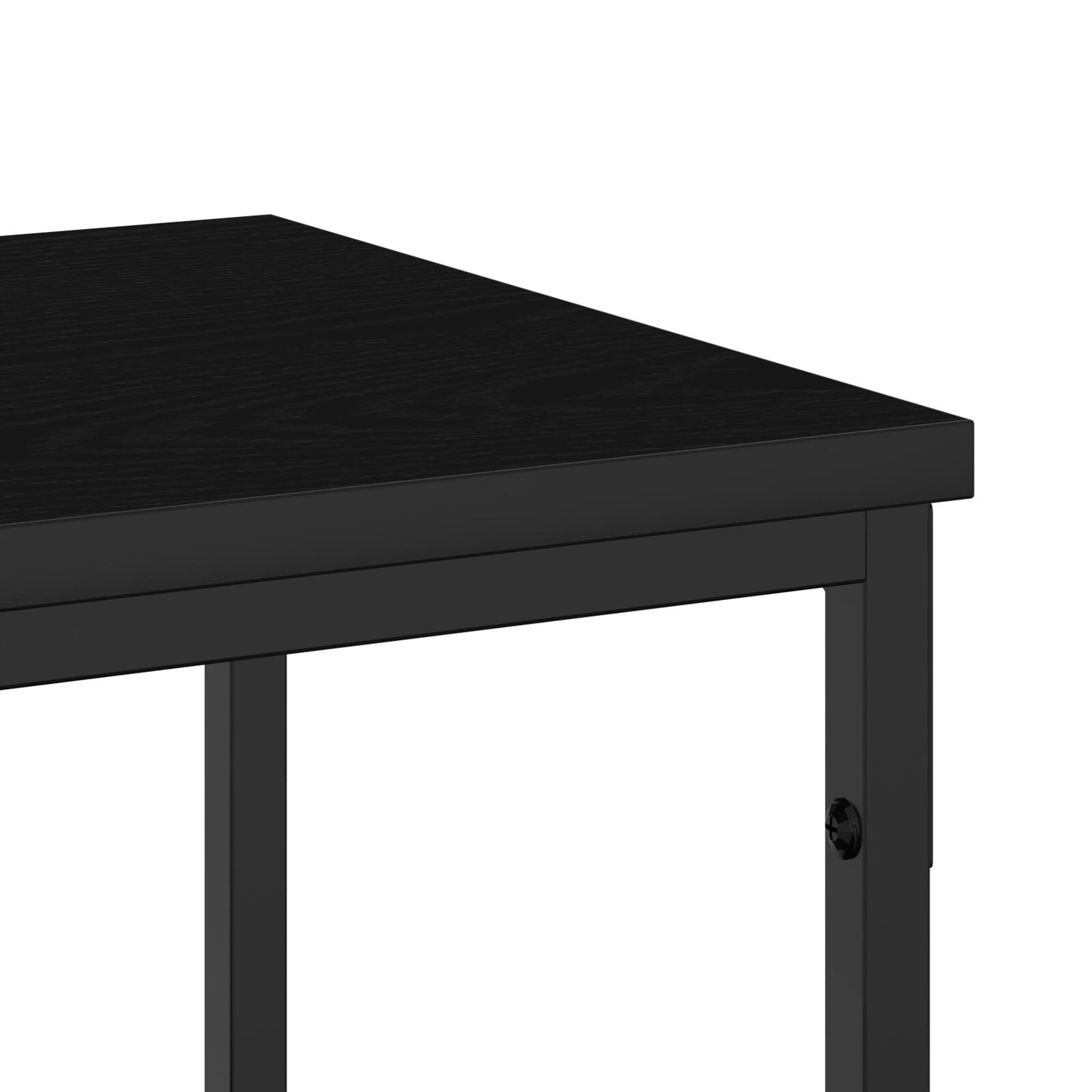 Console Tafel Zwart Eiken 200X30X75 Cm Engineered Hout En Staal
