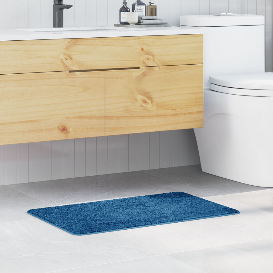Badmat Rechthoekig Polypropyleen Antislip Blauw 50 x 80 cm
