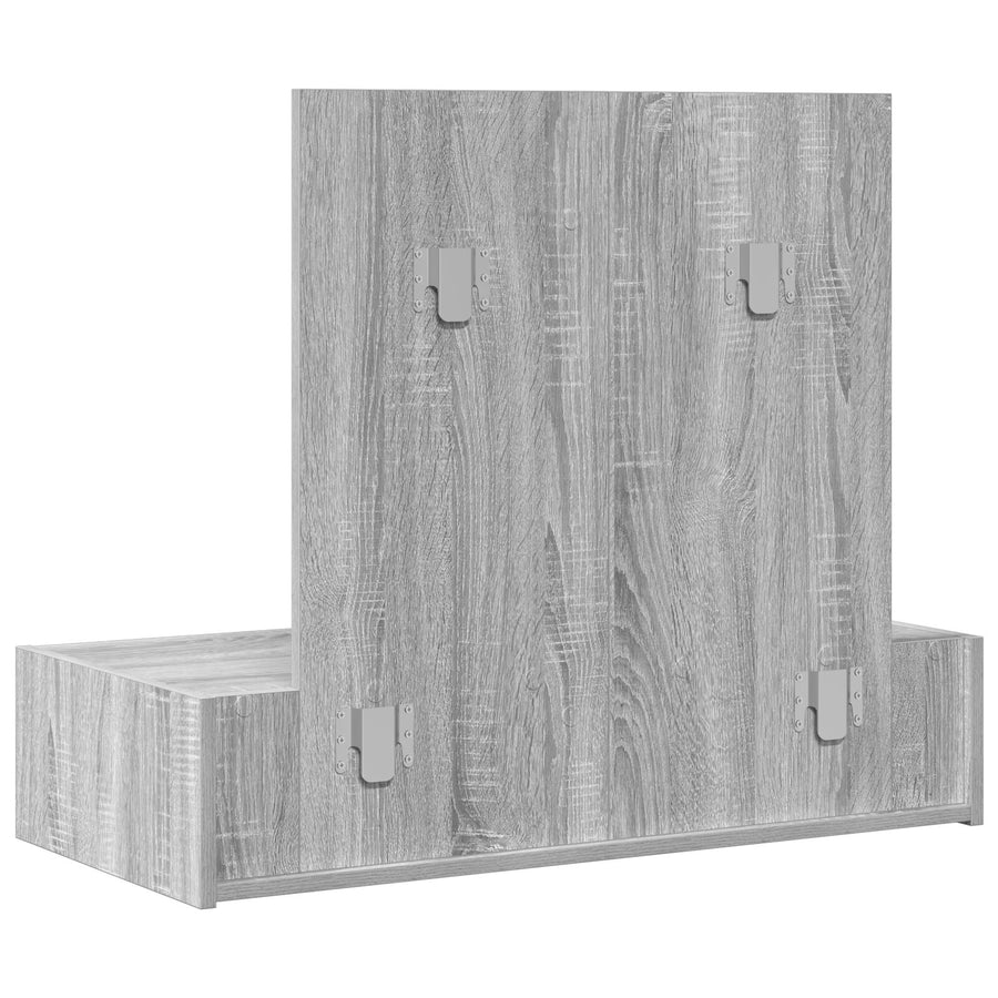 Wandgemonteerde Kaptafel 83 x 40 x 70 cm Grijze sonoma zonder LED