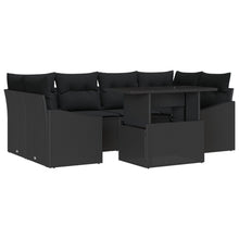 Tuin Sofa Set Set Van 7 Zwart Rattan Buiten Sofa Set