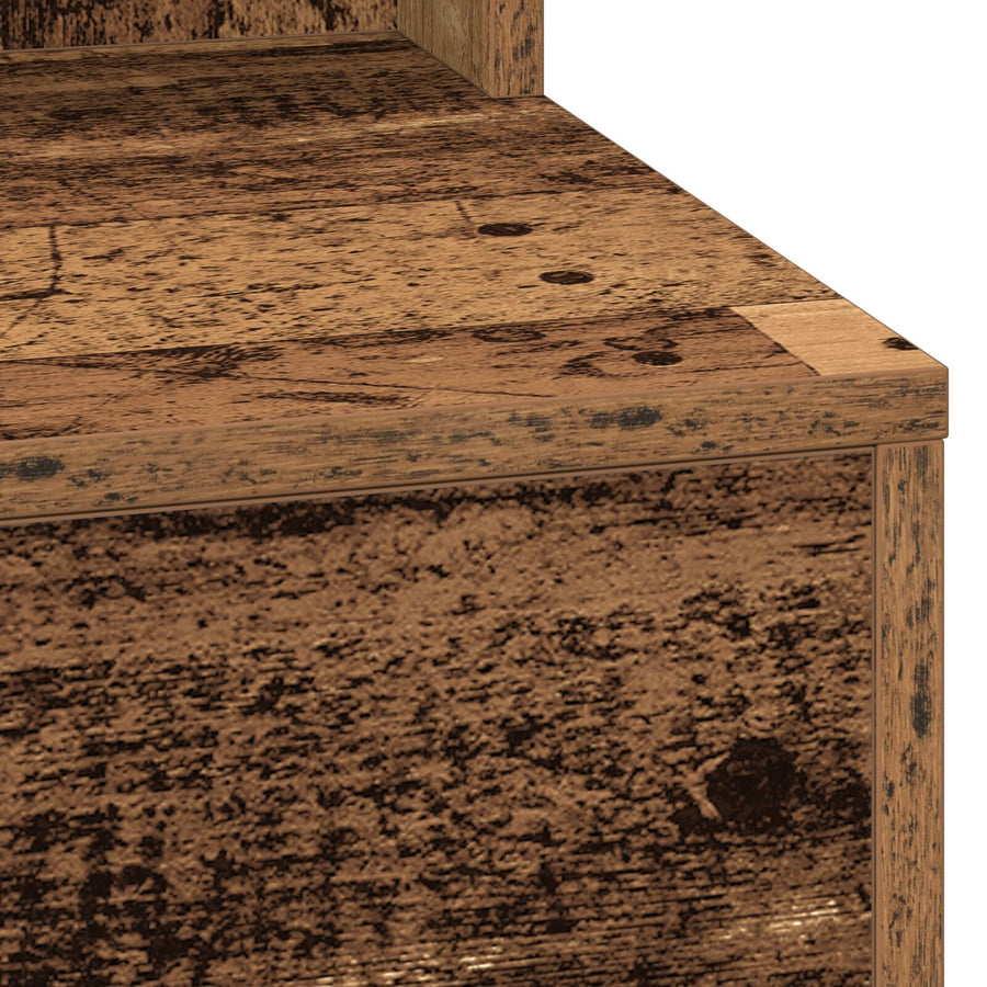 Kaptafel Met Led-Verlichting Oude Hout Oud hout 79 x 41 x 135 cm