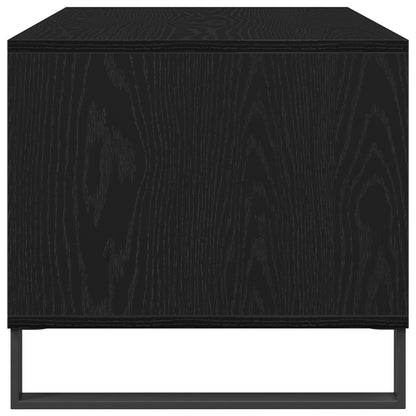 Salontafel 90X49X45 Cm Bewerkt Hout Zwart eiken