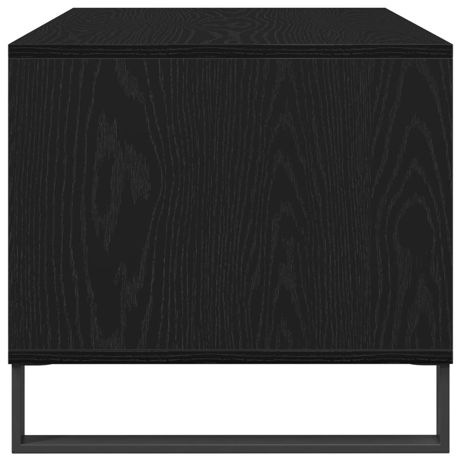 Salontafel 90X49X45 Cm Bewerkt Hout Zwart eiken