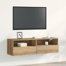 Tv Wandkast Bewerkt Hout 1 Artisan eiken