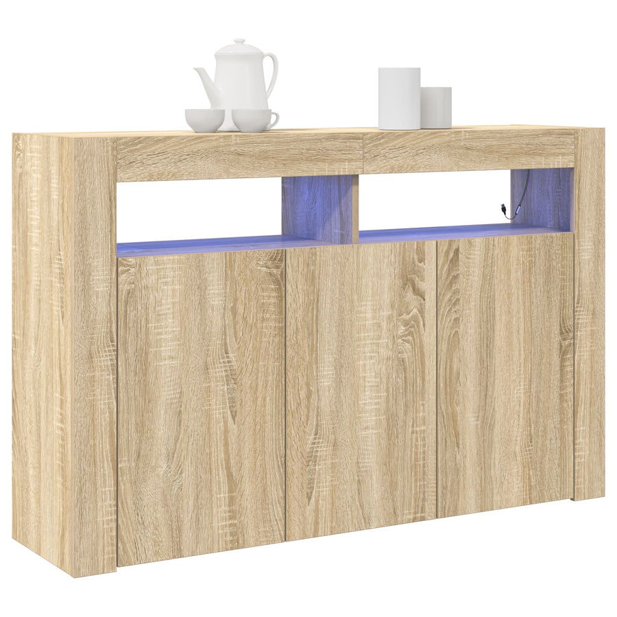 Dressoir Engineered Hout 116 X 30 X 75 Cm Dressoir Sonoma eiken