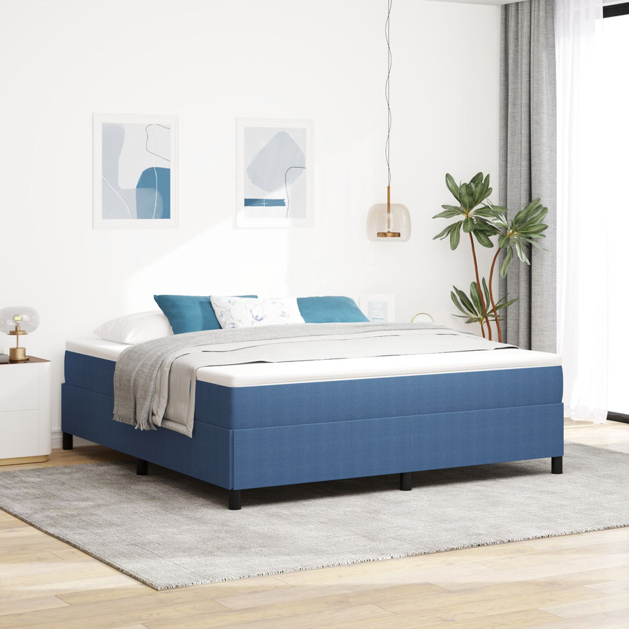 Bedframe Corduroy Stoffen Blauw 180 x 200 cm