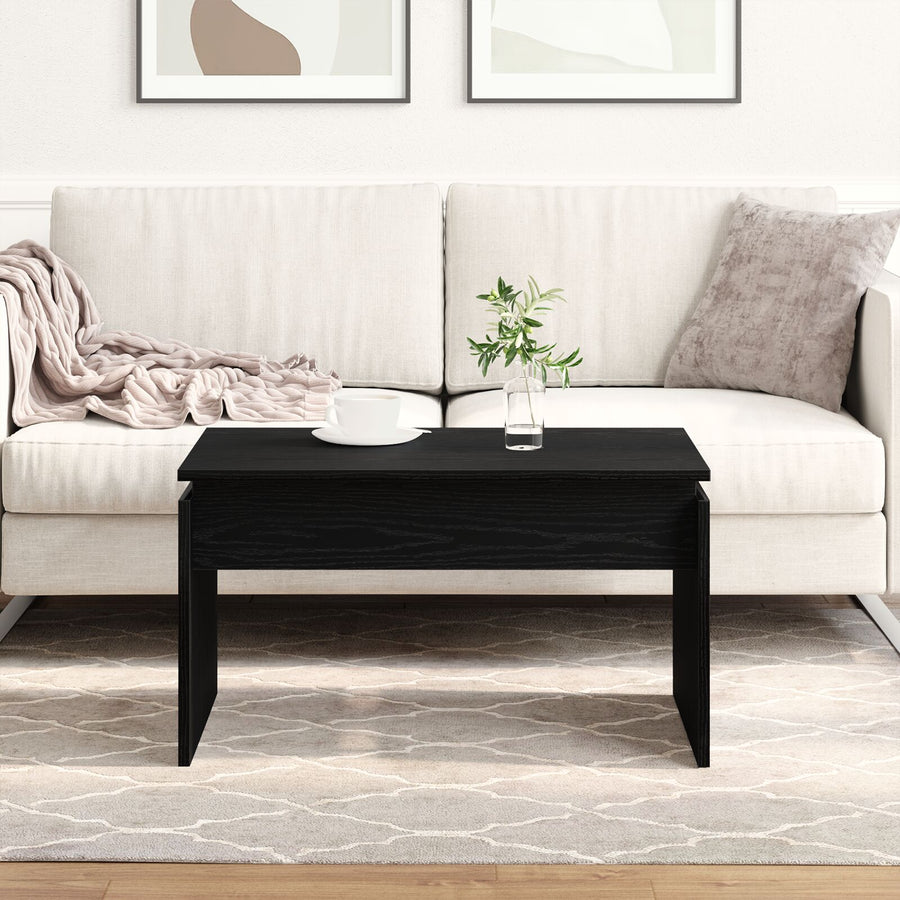 Salontafel Zwart Eiken 68X38X50 Cm Samengesteld Hout
