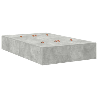 Bedframe Beton Eenpersoons Stevig Opbergbedframe Beton Grijs 120 x 200 cm