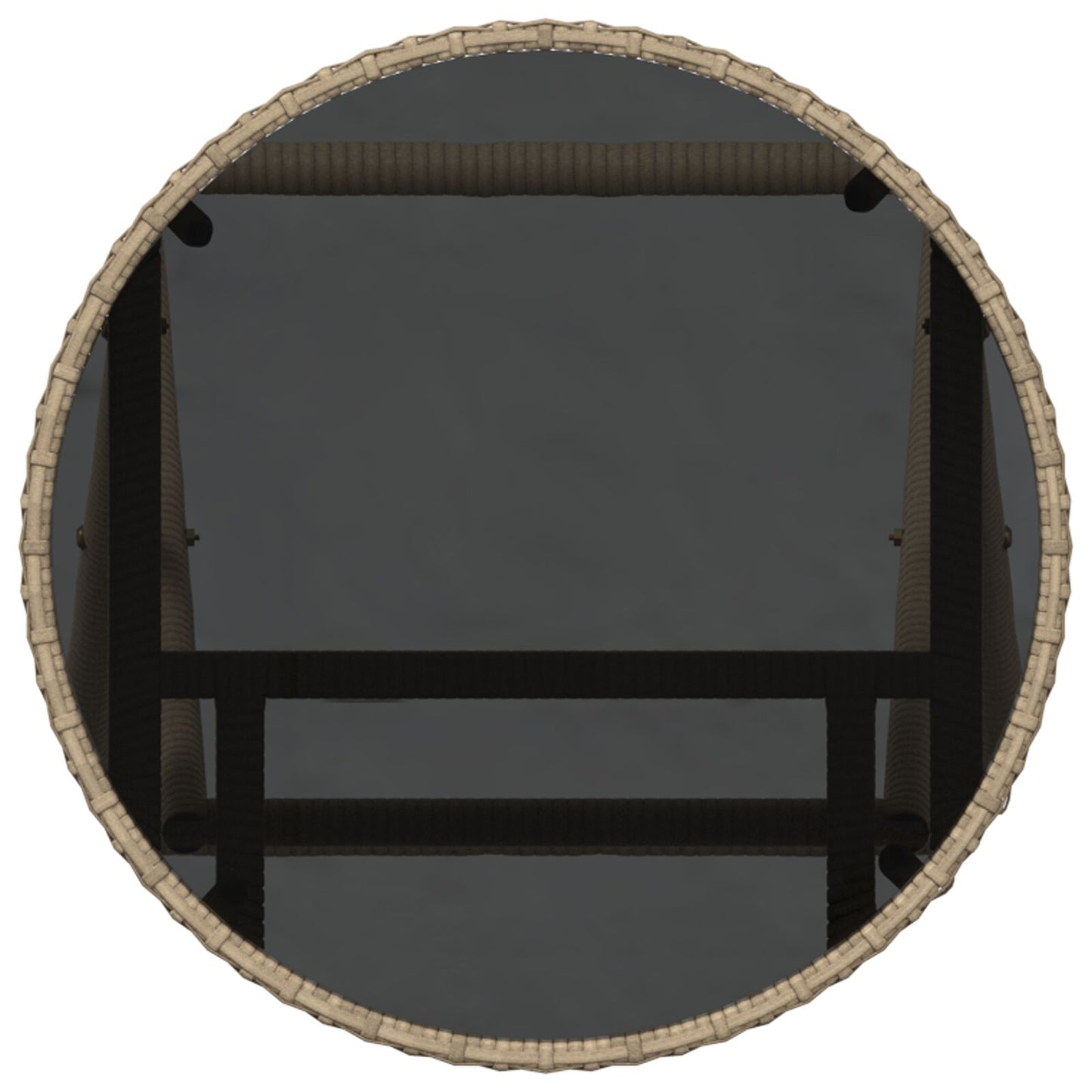 3-Delig Tuin Bistro Set Met Kussens Beige Poly Rattan
