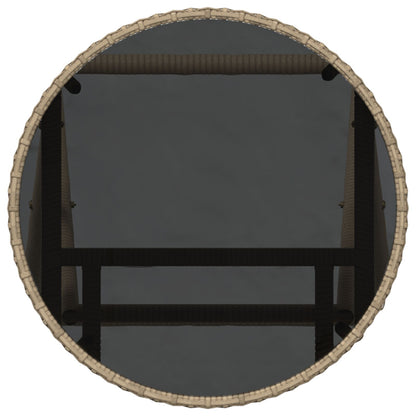 3-Delig Tuin Bistro Set Met Kussens Beige Poly Rattan