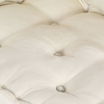4-Zits Modulair Poef Bank Omkeerbaar Stof Crème 70 x 70 x 54 cm Lounge + 3x midden