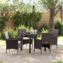 5-Delige Tuin Eetset Bruin Poly Rattan