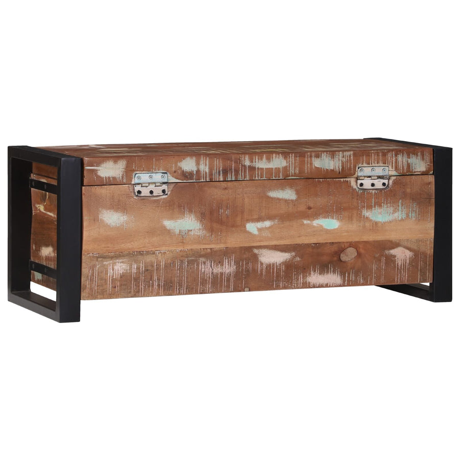 Opbergkisten 80X30X30Cm En Metaal 80 x 30 x 30 cm Massief gerecycled hout