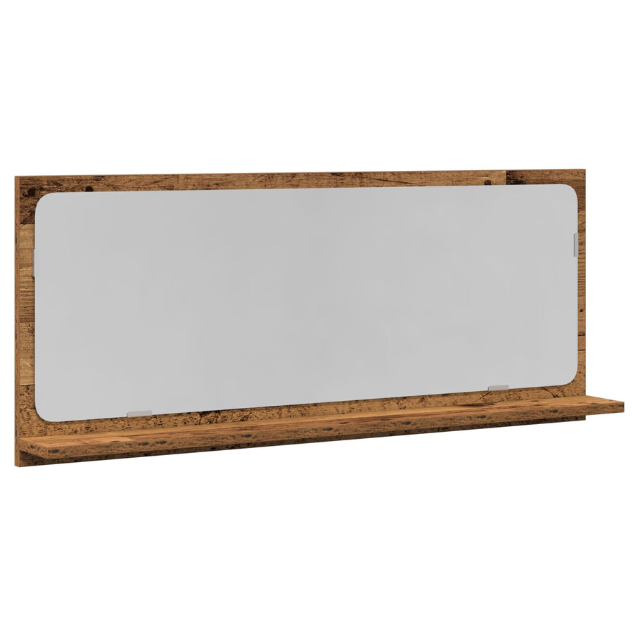 Badkamerspiegel Oude Hout 90X10,5X37 Cm Van Gefabriceerd Hout
