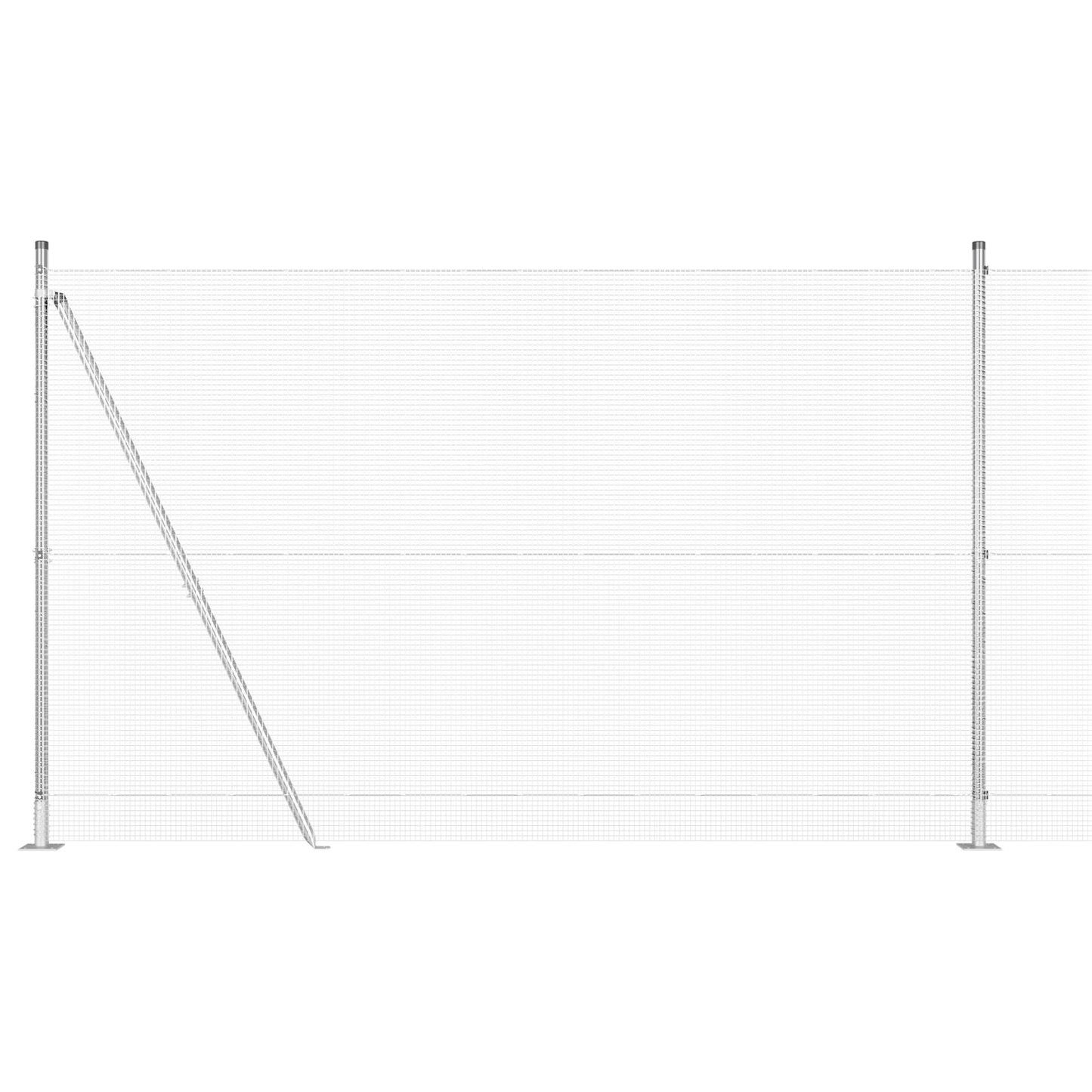 Gelaste Draadhek Met 13 Flanged Palen 1.5X50 M Verzinkt Staal Gegalvaniseerd Staal