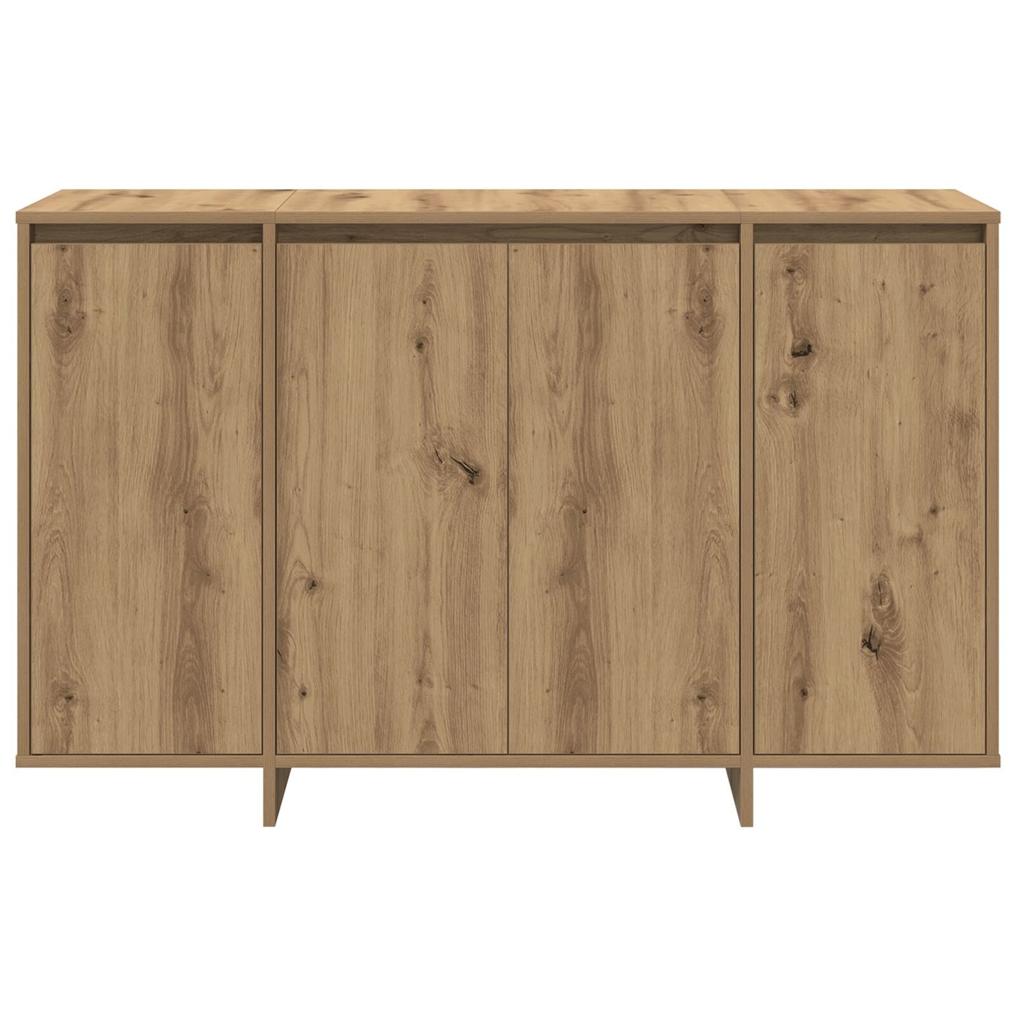 Eiken Houten Dressoir Artisan Eiken Bewerkt Hout 120 X 41 X 75 Cm