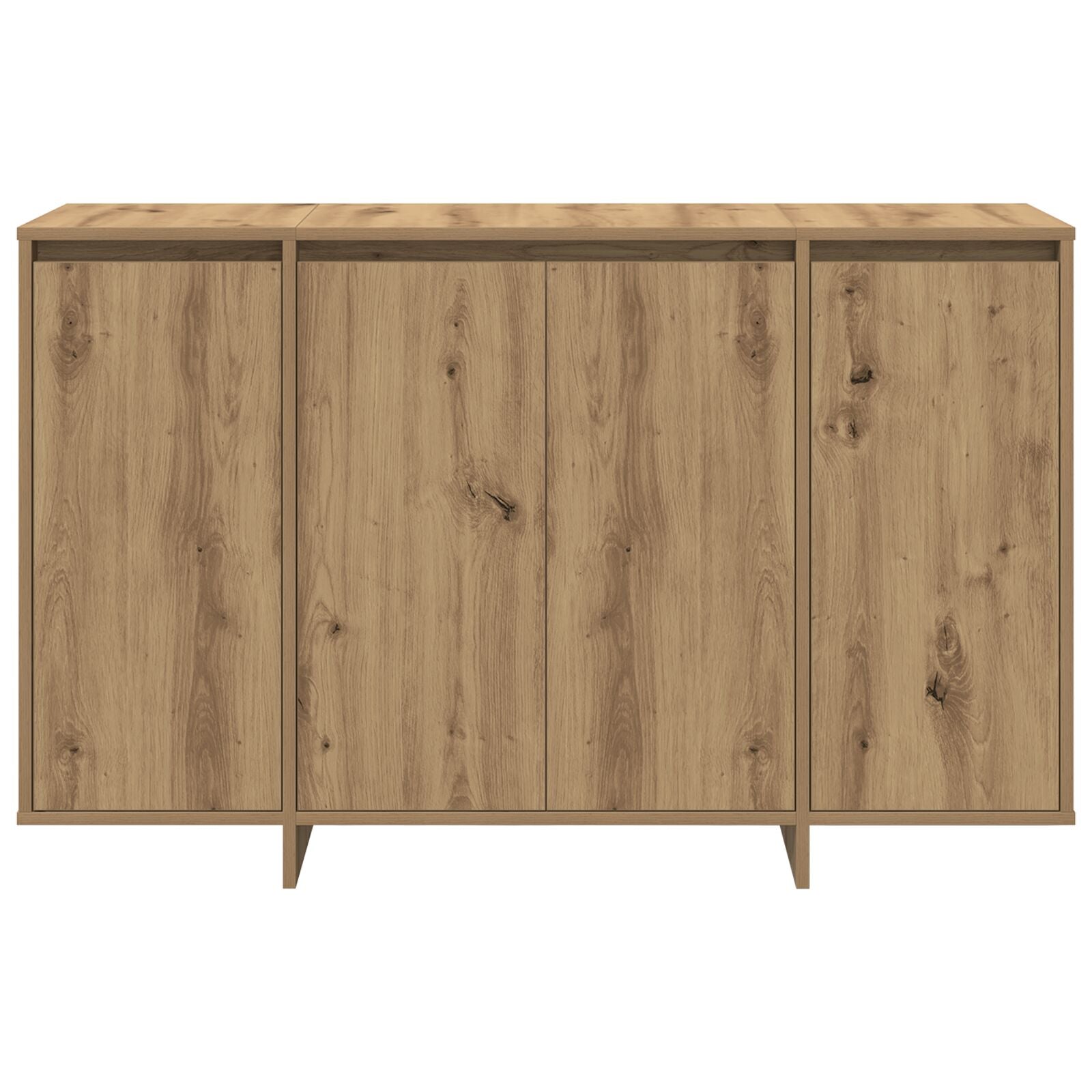 Eiken Houten Dressoir Artisan Eiken Bewerkt Hout 120 X 41 X 75 Cm