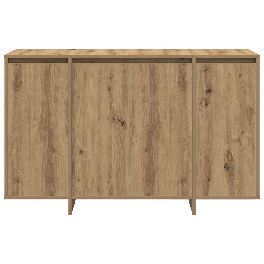 Eiken Houten Dressoir Artisan Eiken Bewerkt Hout 120 X 41 X 75 Cm