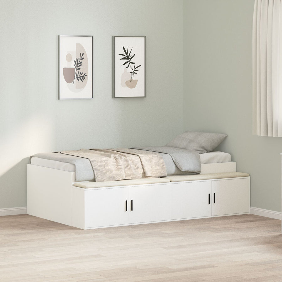 Opslag Bed Frame Wit 75X190 Cm