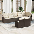 Loungeset poly rattan 8 personen bruin