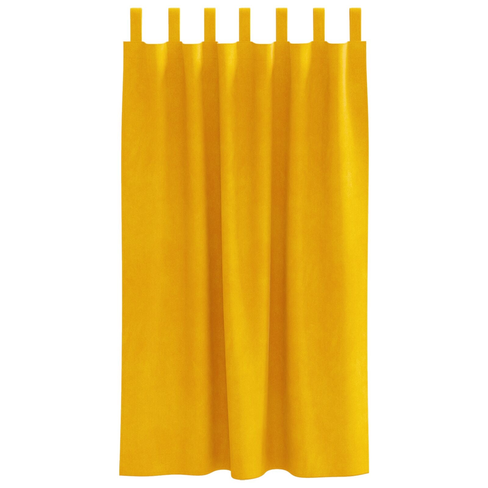 Blackout Gordijnen 2 Stuks Velours Mosterdgeel 140 x 175 cm met hanglussen