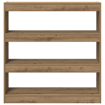 Boekenkast/Kamerscherm In Ambachtelijk Eiken - 100X30X103Cm, Gemaakt Van Gefabriceerd Hout