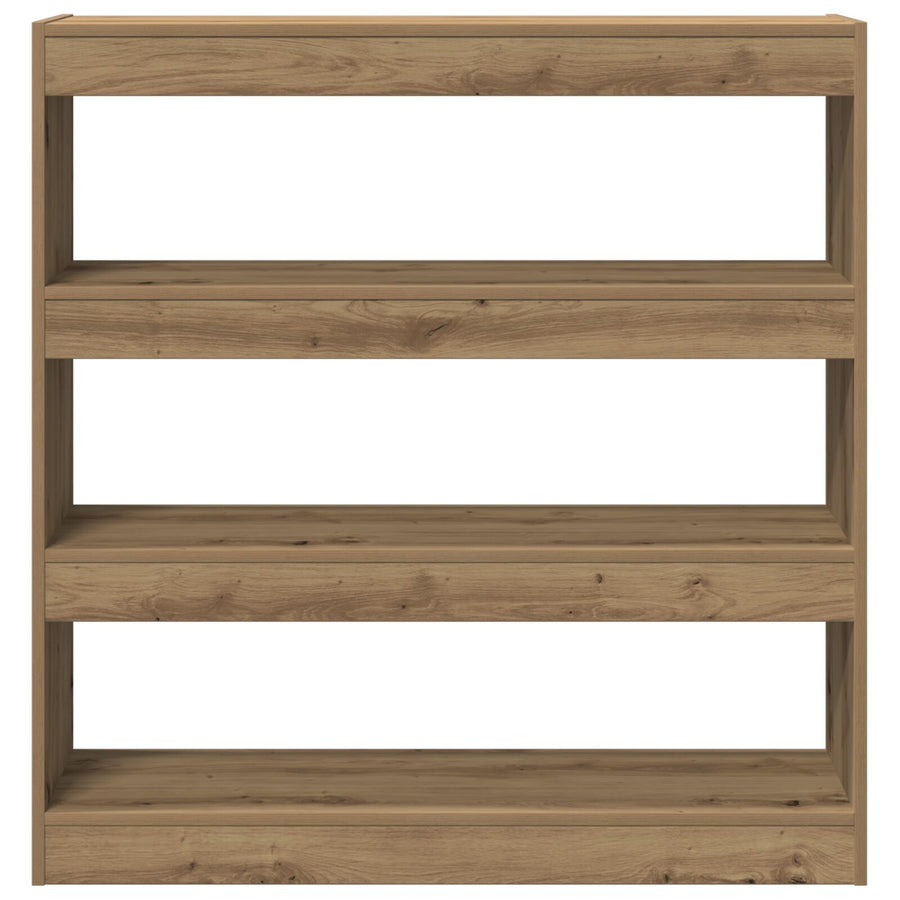 Boekenkast/Kamerscherm In Ambachtelijk Eiken - 100X30X103Cm, Gemaakt Van Gefabriceerd Hout