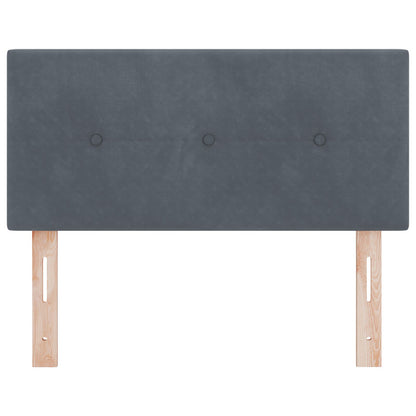 Hoofdbord Knopgequilt Velvet Donkergrijs 80 cm Laag Hoofdbord